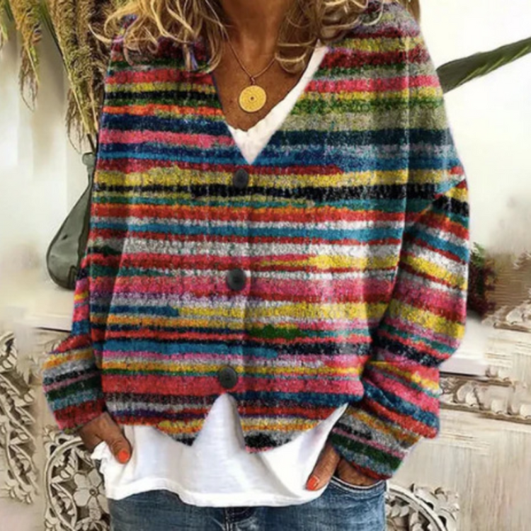 Cardigan Imprimé Léger pour Femme