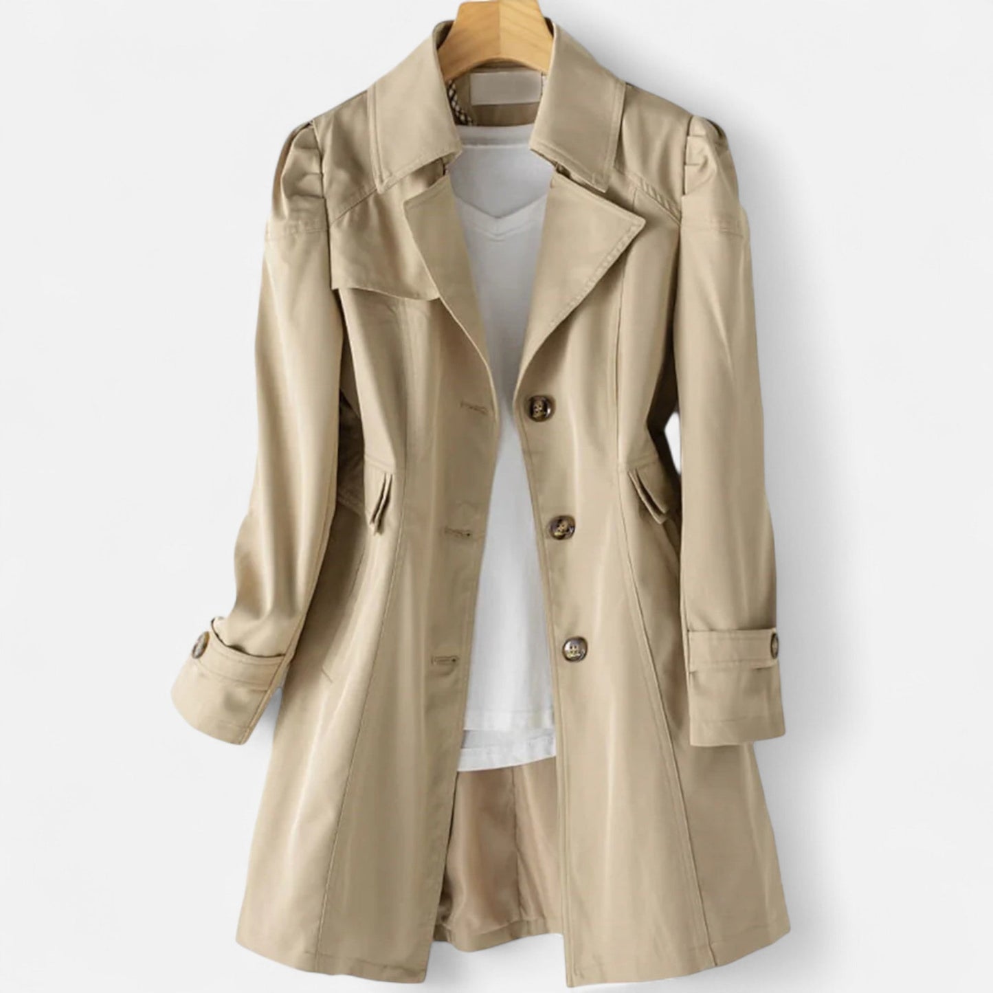 Trench Ceinturé Coupe Fluide pour Femme