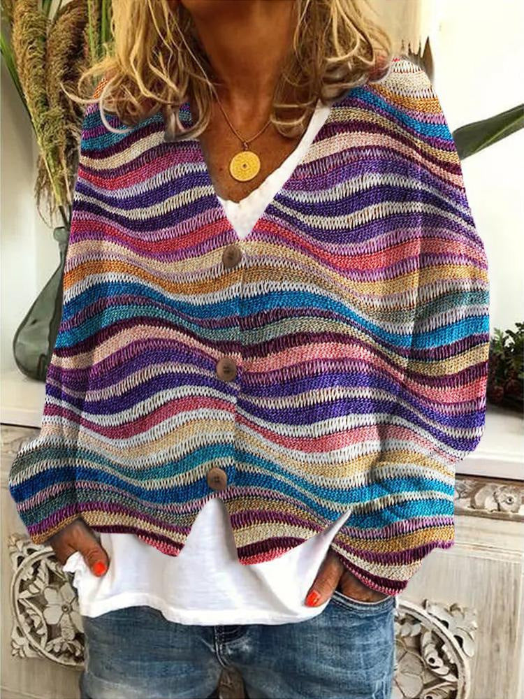 Cardigan Imprimé Léger pour Femme