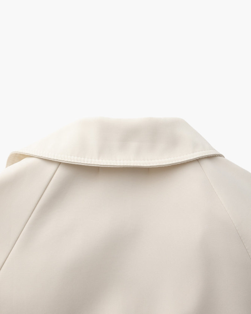 Trench-Coat Revers Larges Ceinture Amovible pour Femme