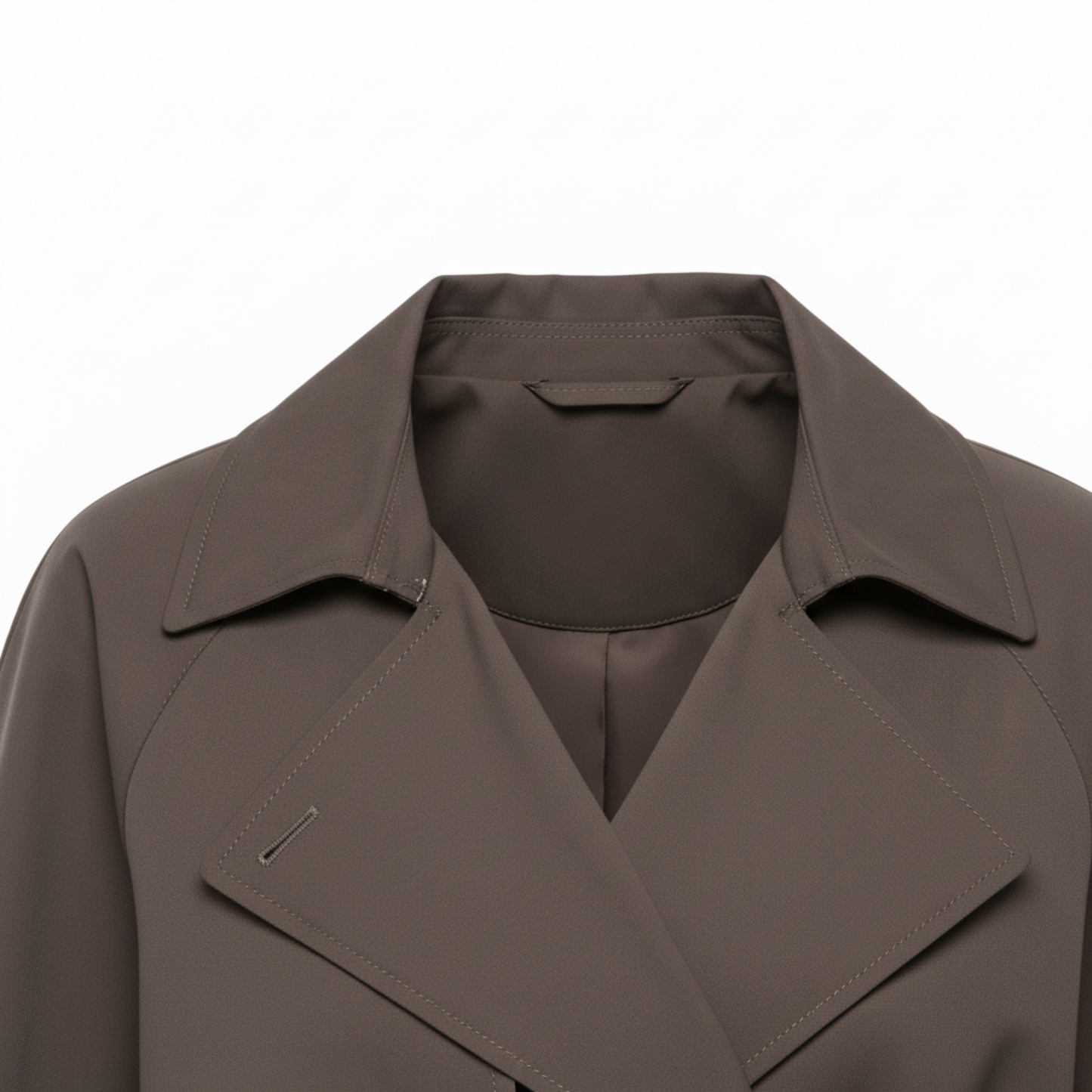 Trench Court Col Rabattu Ceinture Nouée pour Femme