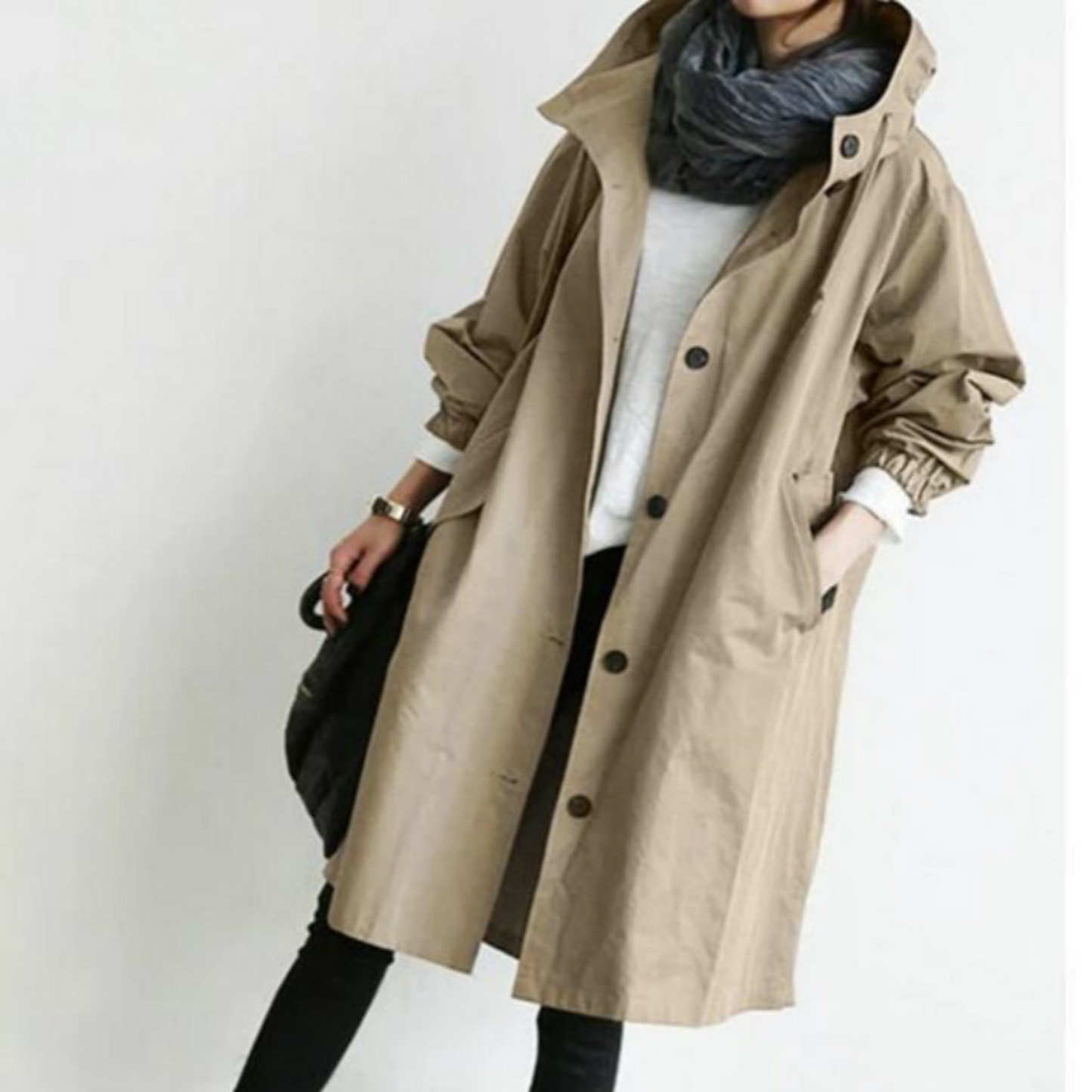 Trench-Coat Coupe-Vent Imperméable pour Femme