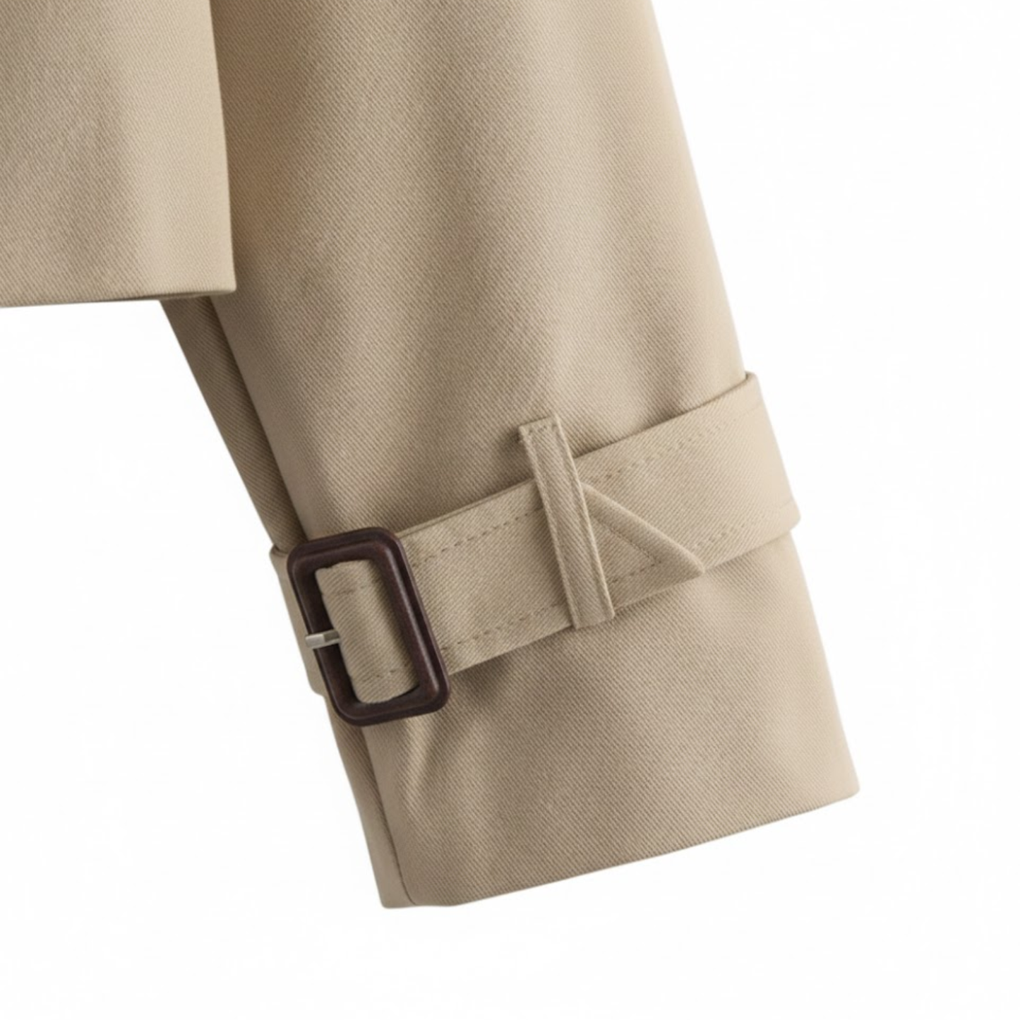 Trench-Coat Court Fermeture Croisée Col Revers pour Femme