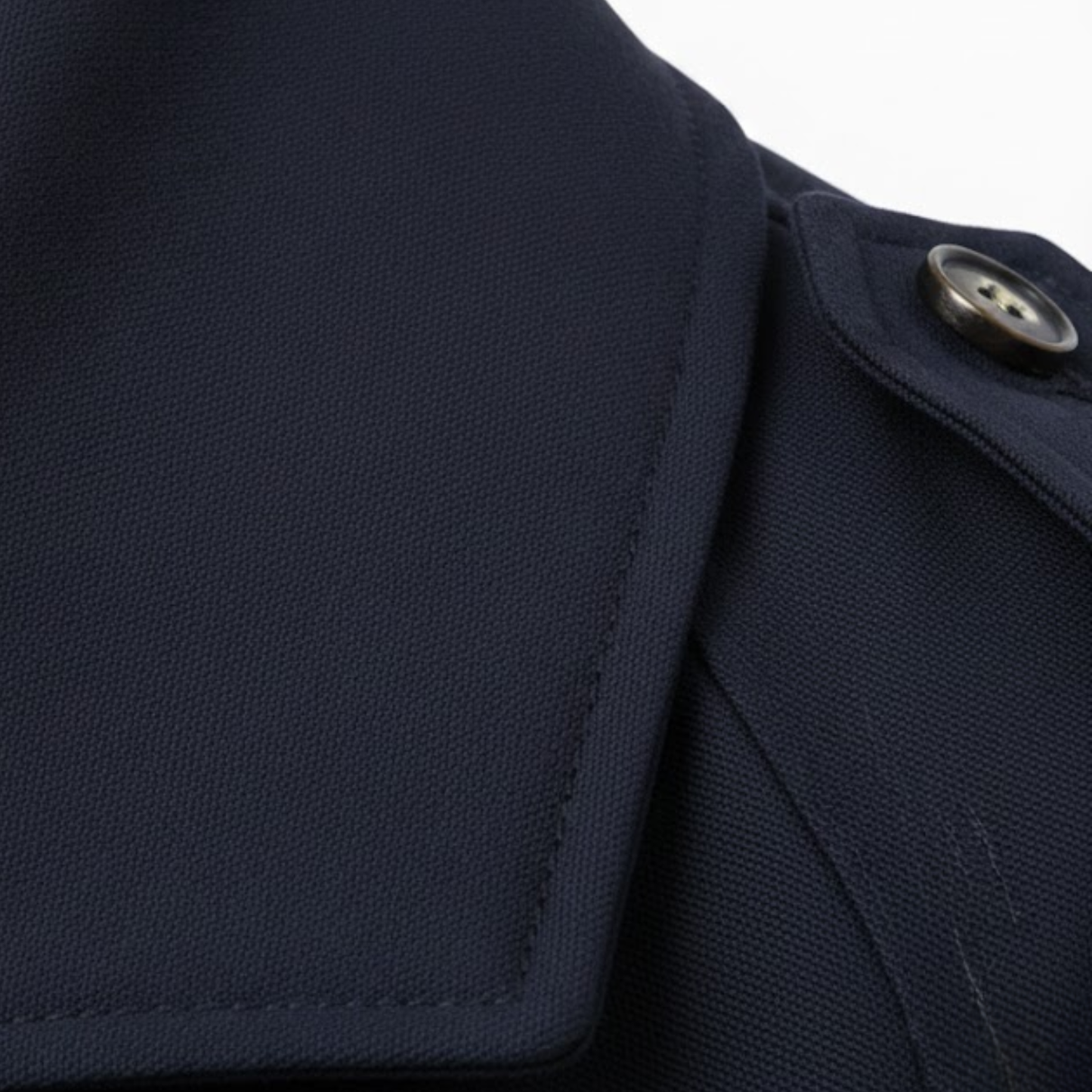 Trench Court Revers Laçage à la Taille pour Femme