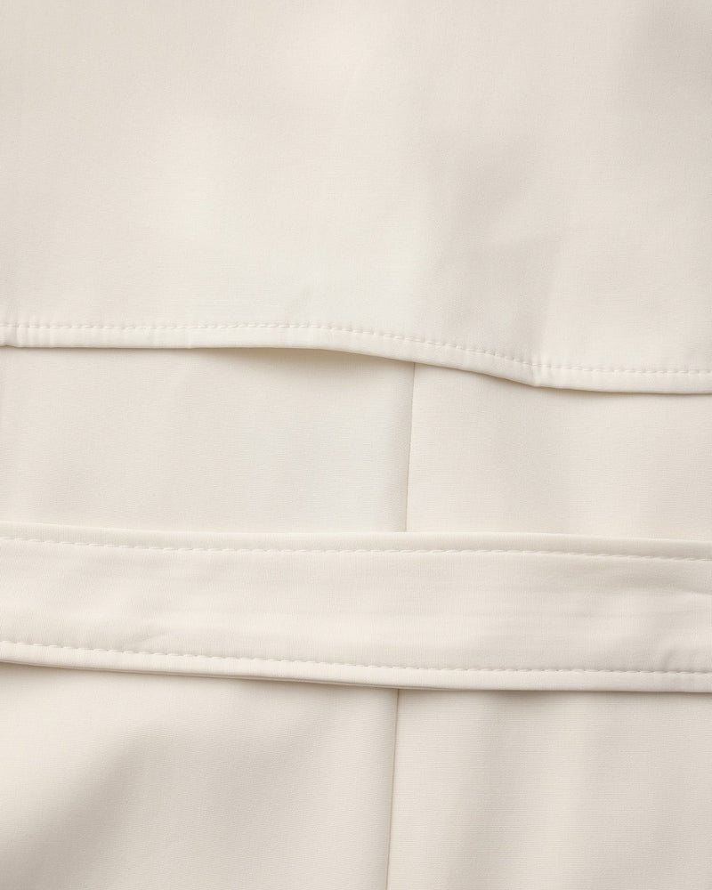 Trench-Coat Revers Larges Ceinture Amovible pour Femme