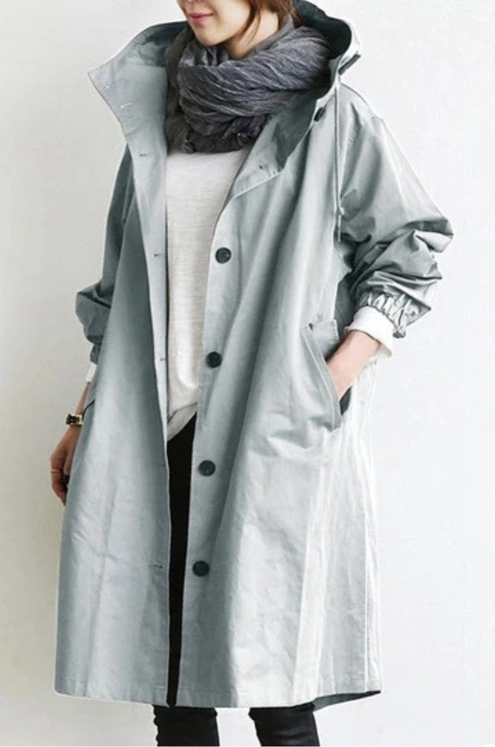 Trench-Coat Coupe-Vent Imperméable pour Femme