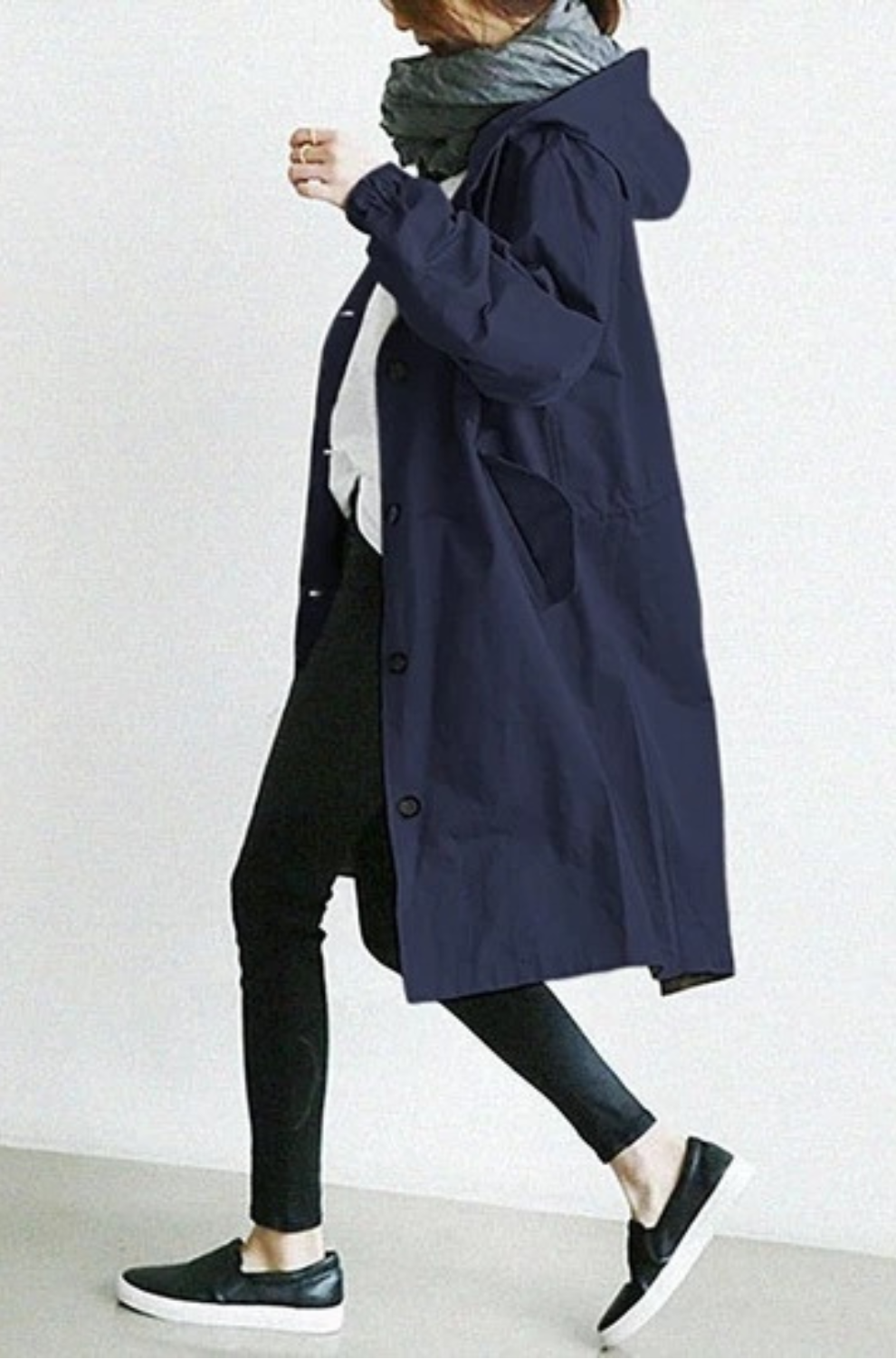 Trench-Coat Coupe-Vent Imperméable pour Femme