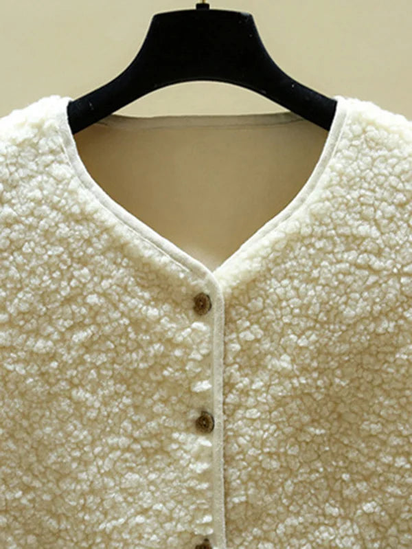 Gilet Sans Manches en Laine d'Agneau pour Femme