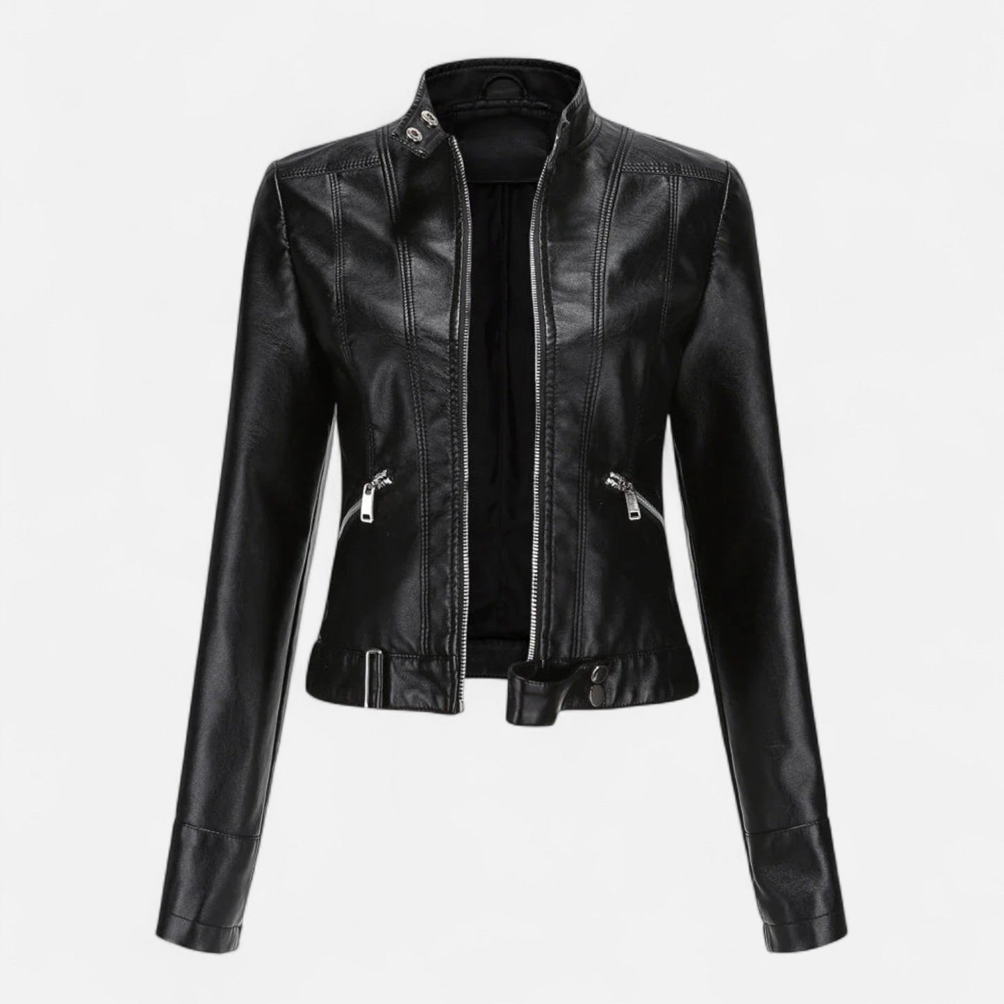 Veste en Similicuir Premium Coupe Classique pour Femme