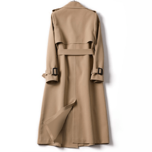 Trench-Coat Taille Cintrée Pattes d'Épaule pour Femme