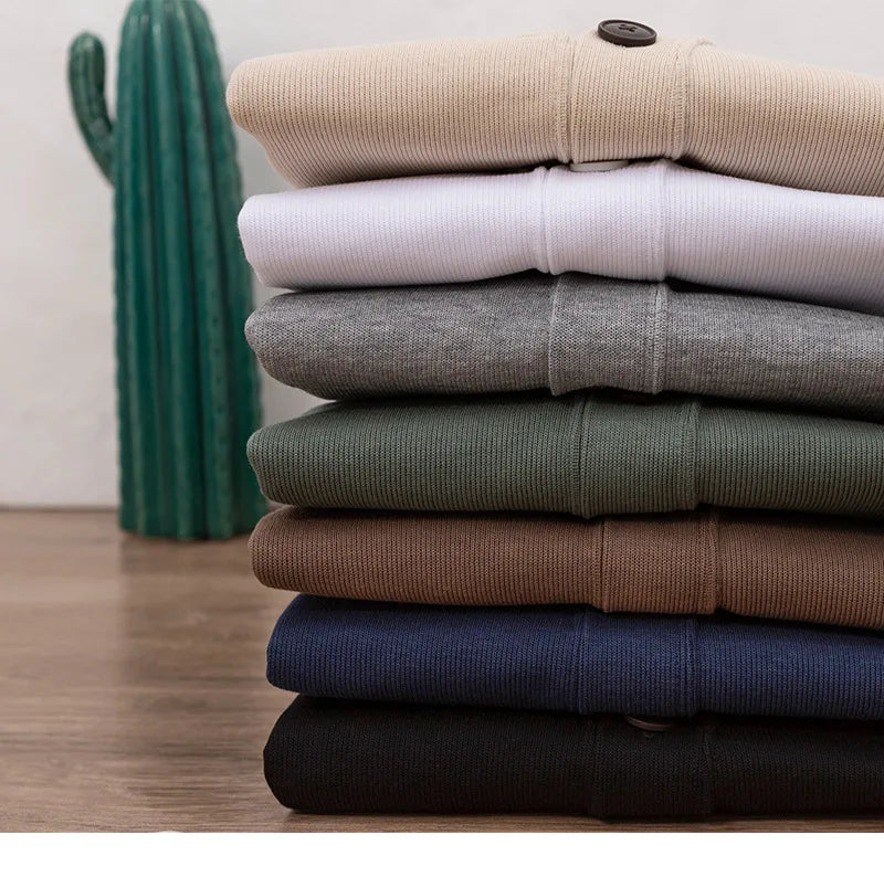 Cardigan Col en V Boutonné Polyvalent pour Femme