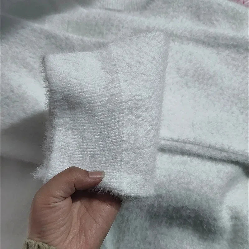Cardigan en Maille Velours Boutons Perlés pour Femme