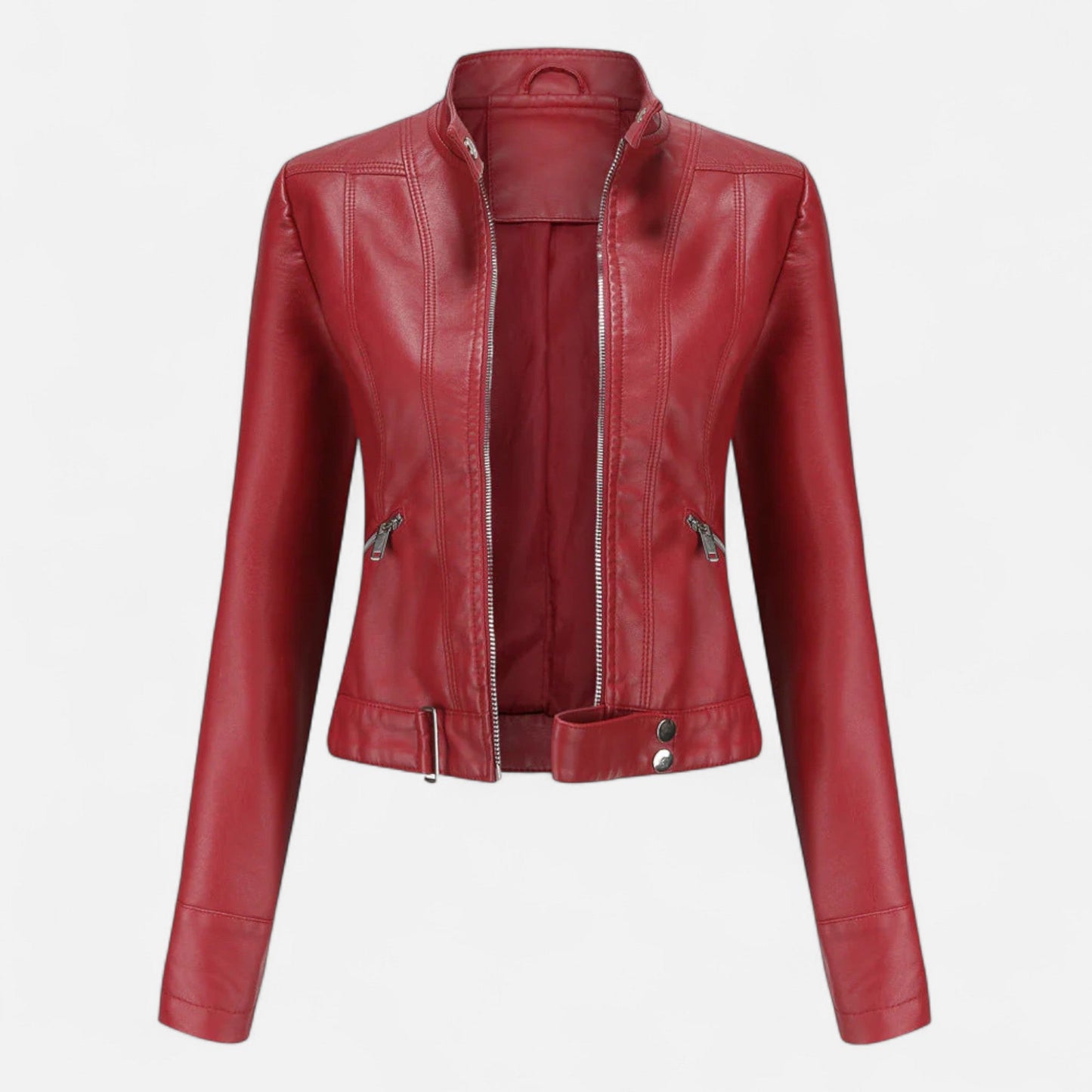 Veste en Similicuir Premium Coupe Classique pour Femme