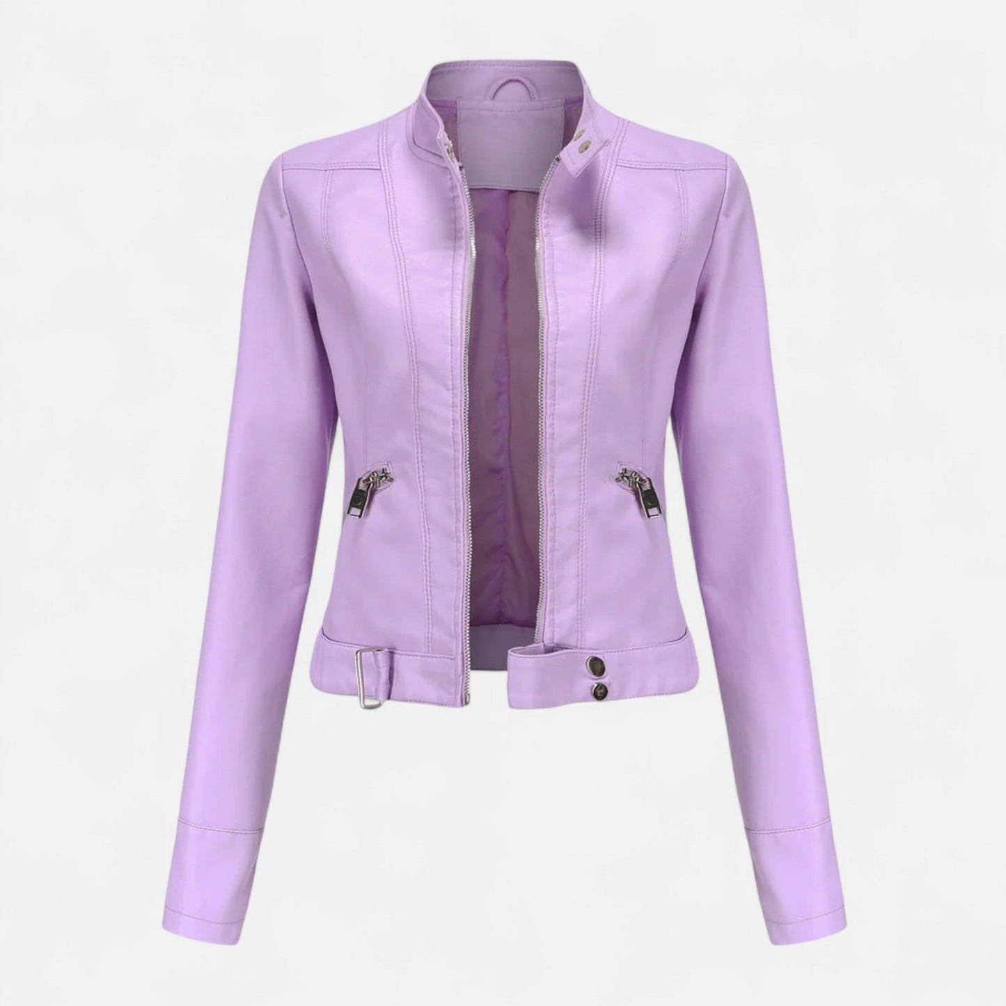 Veste en Similicuir Premium Coupe Classique pour Femme