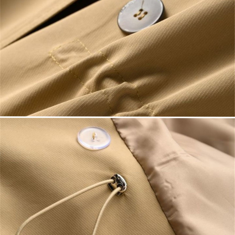 Trench-Coat Vintage Silhouette Allongée pour Femme