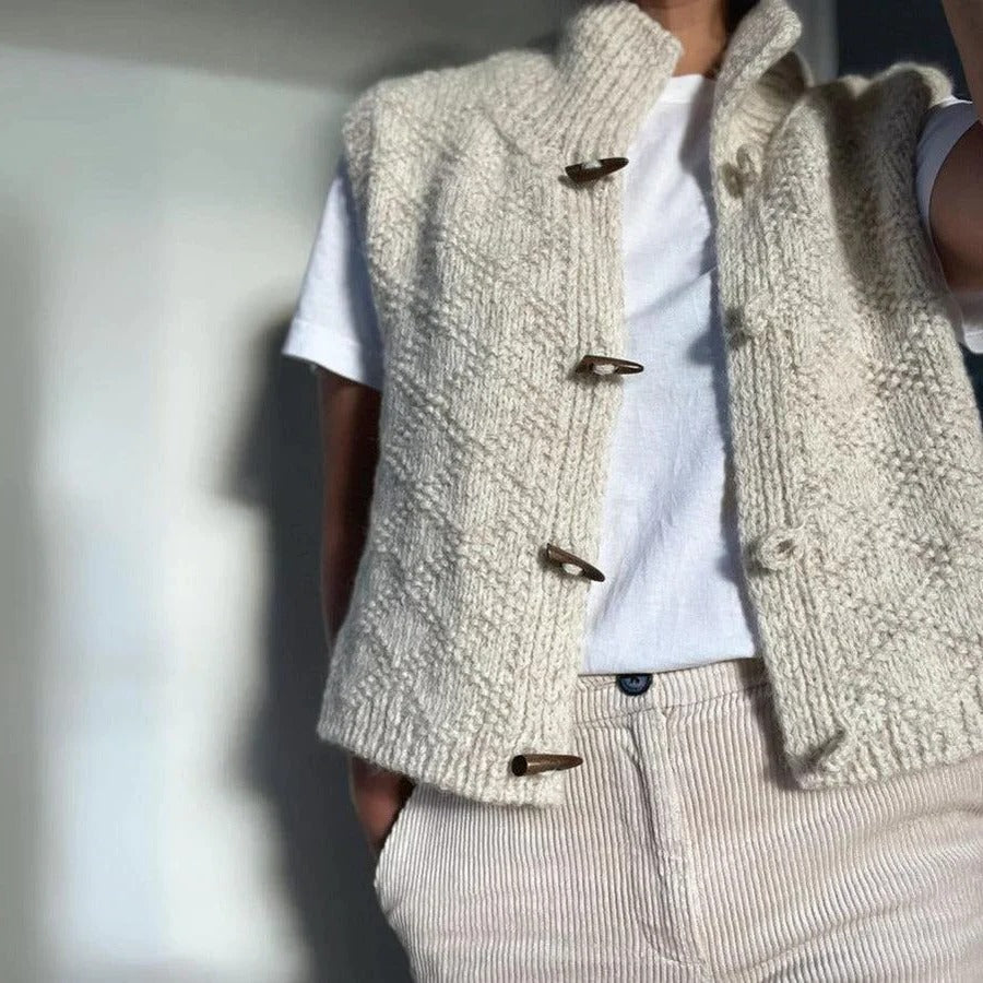 Gilet Sans Manches Silhouette Structurée pour Femme
