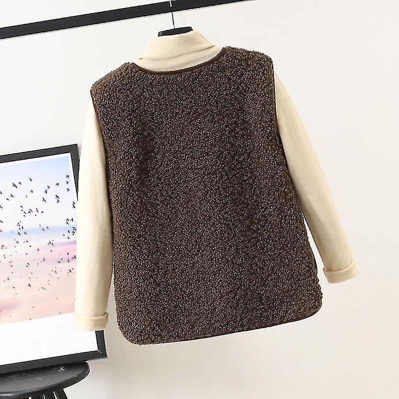 Gilet Sans Manches en Laine d'Agneau pour Femme